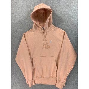 Champion Reveres Weave‎ Cotton Blend Hoodie Sweatshirt (Men's Medium) Peach/Pink